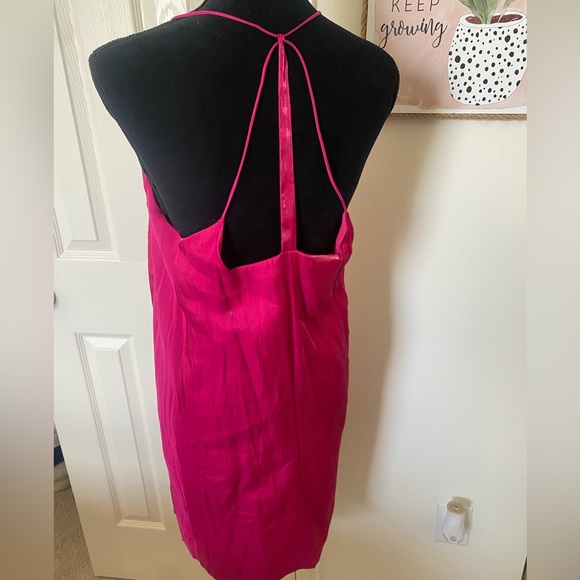 Zara magenta slip dress size large - Picture 5 of 11